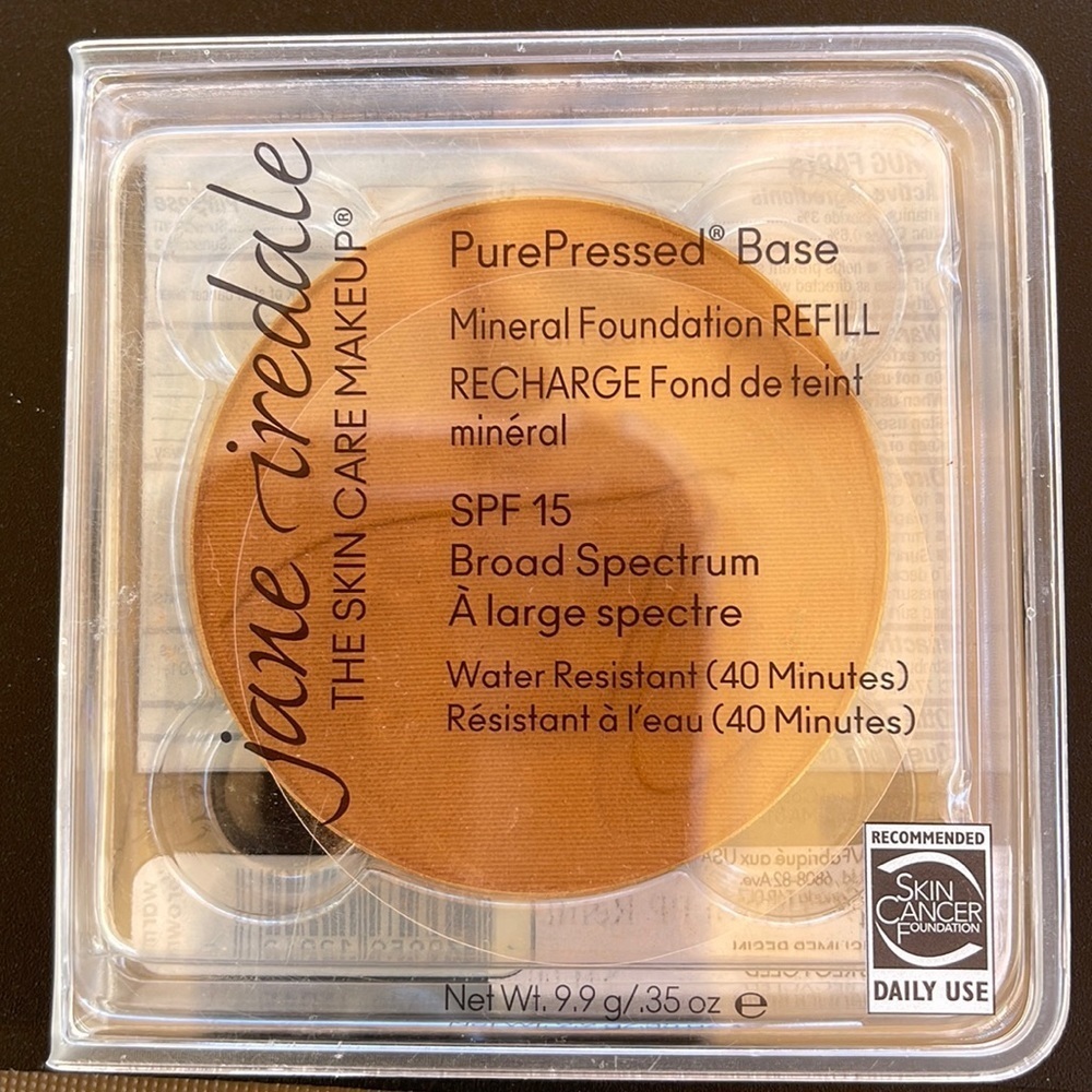 Jane Iredale PurePressed Base REFILL  “WARM BROWN ”. SPF15